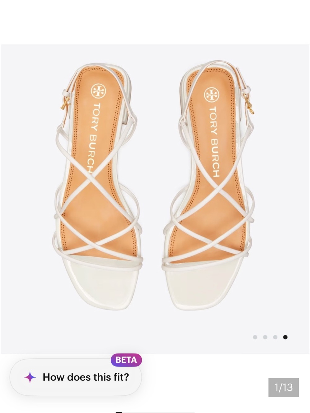 Tory Burch Penelope Ivory Strappy Leather Sandals